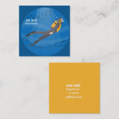 Carte De Visite Carré Instructeur plongée sous-marine (Devant / Derrière)