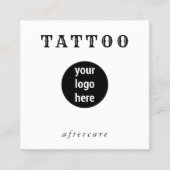 Carte De Visite Carré Instructions de post-soins du logo personnalisé Co (Devant)