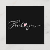 Carte De Visite Carré Instructions de soins aux bougies et Merci client (Dos)