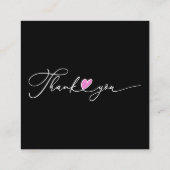 Carte De Visite Carré Instructions de soins aux bougies et Merci client (Dos)