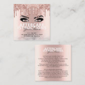 Carte De Visite Carré Instructions de suivi Lash Grand espace de texte (Devant / Derrière)