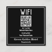 Carte De Visite Carré Instructions WiFi avec code QR (Devant)
