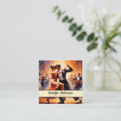 Carte De Visite Carré Instructrice de danse Danse en couple (Debout devant)