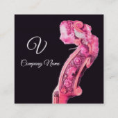 Carte De Visite Carré INSTRUMENT DE CHAÎNE DE MUSIQUE CLASSIQUE Scroll d (Dos)