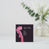 Carte De Visite Carré INSTRUMENT DE CHAÎNE DE MUSIQUE CLASSIQUE Scroll d (Debout devant)