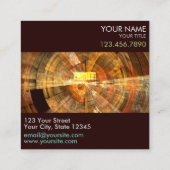 Carte De Visite Carré Intégrité professionnelle de l'art Abstrait (Dos)