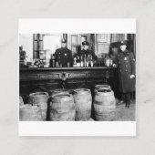 Carte De Visite Carré Interdiction - Police Speakeasy Raid Bootlegger -  (Devant)