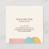 Carte De Visite Carré intérieur design maison mise en scène immobilier h (Dos)