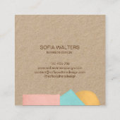 Carte De Visite Carré intérieur design maison mise en scène immobilier h (Dos)