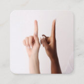 Carte De Visite Carré Interprète ASL professionnel (Devant)