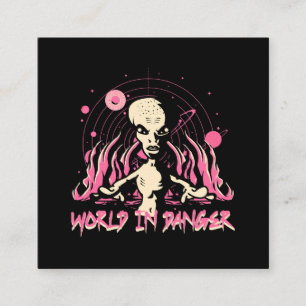 Carte De Visite Carré Invasion Alien