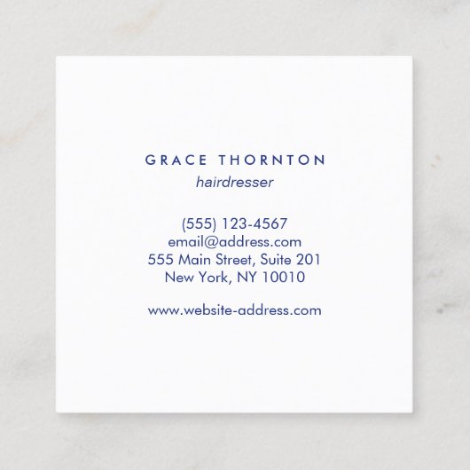 Carte De Visite Carré Iridescente arc-en-ciel Abstraite (Dos)