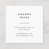 Carte De Visite Carré Iridescente Sun Reiki Master Chakra Energy Healeur (Dos)