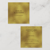 Carte De Visite Carré Irindécent chatoyant arrière - plan or (Devant / Derrière)
