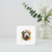 Carte De Visite Carré Irish Wolfhound (Debout devant)
