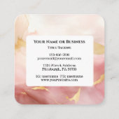 Carte De Visite Carré Isaïe 61 3 Beauté de Ashes Bible Verse Rose (Dos)