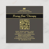 Carte De Visite Carré *~* ivoire QR Agate Mauve Gold Parties scintillant (Dos)