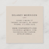 Carte De Visite Carré Ivory Agate Gold Glitter Luxury (Dos)