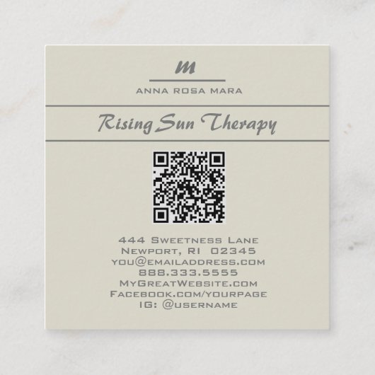 Carte De Visite Carré *~* Ivory QR Agate Mauve Luxe Parties scintillant  (Dos)