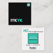 CARTE DE VISITE CARRÉ IYKYK (Devant / Derrière)