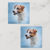 Carte De Visite Carré Jack Russell Terrier (Devant / Derrière)