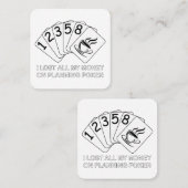 Carte De Visite Carré J'Ai Perdu Tout Mon Argent Sur La Planification Du (Devant / Derrière)