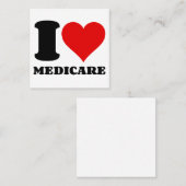 CARTE DE VISITE CARRÉ J'AIME LA MÉDECINE (Devant / Derrière)