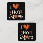 Carte De Visite Carré J'Aime Les FEMMES CHAUDES Je Coeur Les FEMMES CHAU (Devant / Derrière)