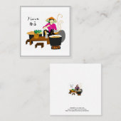 Carte De Visite Carré J'aime Pho bo (goût vietnamien) (Devant / Derrière)