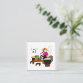 Carte De Visite Carré J'aime Pho bo (goût vietnamien) (Debout devant)