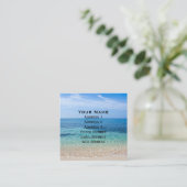 Carte De Visite Carré Jamaïque Beach (Debout devant)