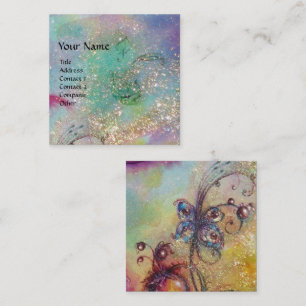 CARTE DE VISITE CARRÉ JARDIN DES OMBRES PERDUES MAGIQUE BUTTERFLY PLANTE