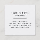 Carte De Visite Carré Jardin Lune | Cadre floral (Dos)