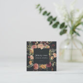 Carte De Visite Carré Jardin Lune | Cadre floral (Debout devant)