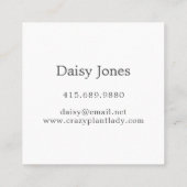 Carte De Visite Carré Jardin Paysager Verdure (Dos)