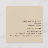 Carte De Visite Carré Jardin Vintage unique (Dos)