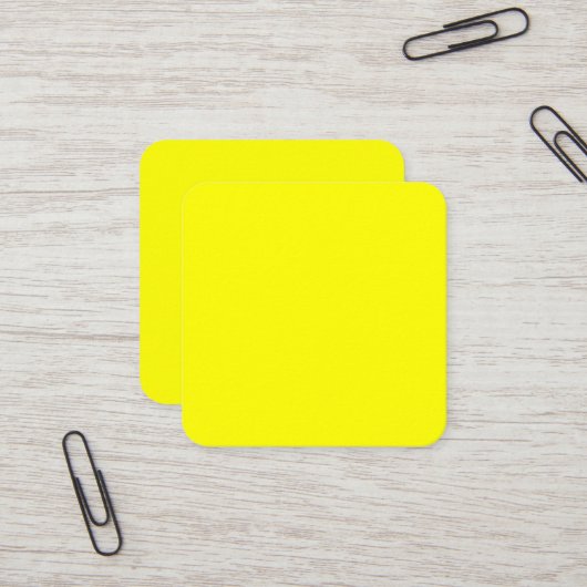 Carte de visite Carré jaune (Devant/Arrière en situation)