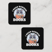 Carte De Visite Carré Je lis des livres interdits (Devant / Derrière)