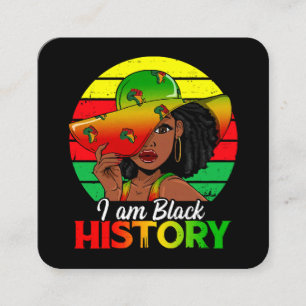 Carte De Visite Carré Je Suis Noir Histoire Amérique Africaine