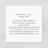 Carte De Visite Carré JÉSUS EST RENOUVELÉ Christian EASTER (Dos)