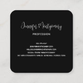 Carte De Visite Carré Jetée de nuit sous une Pleine lune (Dos)