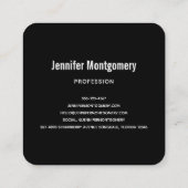 Carte De Visite Carré Jetée de nuit sous une Pleine lune (Dos)