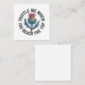 Carte De Visite Carré Jetez-moi quand vous atteignez la fleur de chardon (Devant / Derrière)