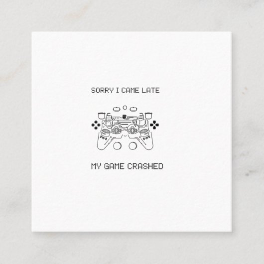 Carte De Visite Carré Jeu amusant gamer_jeu écrasé (Devant)