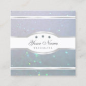 Carte De Visite Carré Jeu d'oeil blanc clair bébé Parties scintillant Pe (Devant)