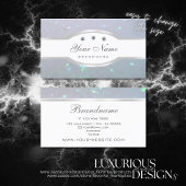 Carte De Visite Carré Jeu d'oeil blanc clair bébé Parties scintillant Pe