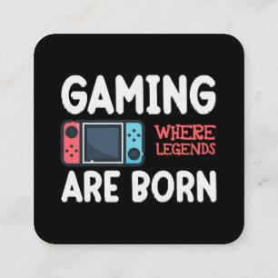 Carte De Visite Carré jeu vidéo où les légendes naissent
