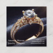 Carte De Visite Carré Joaillier de Diamond Ring (Dos)