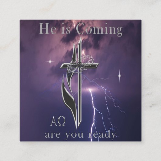 Carte De Visite Carré John 3:16 (Devant)