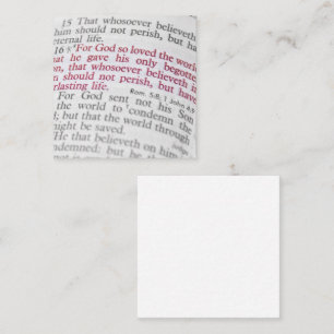 Carte De Visite Carré John 3:16